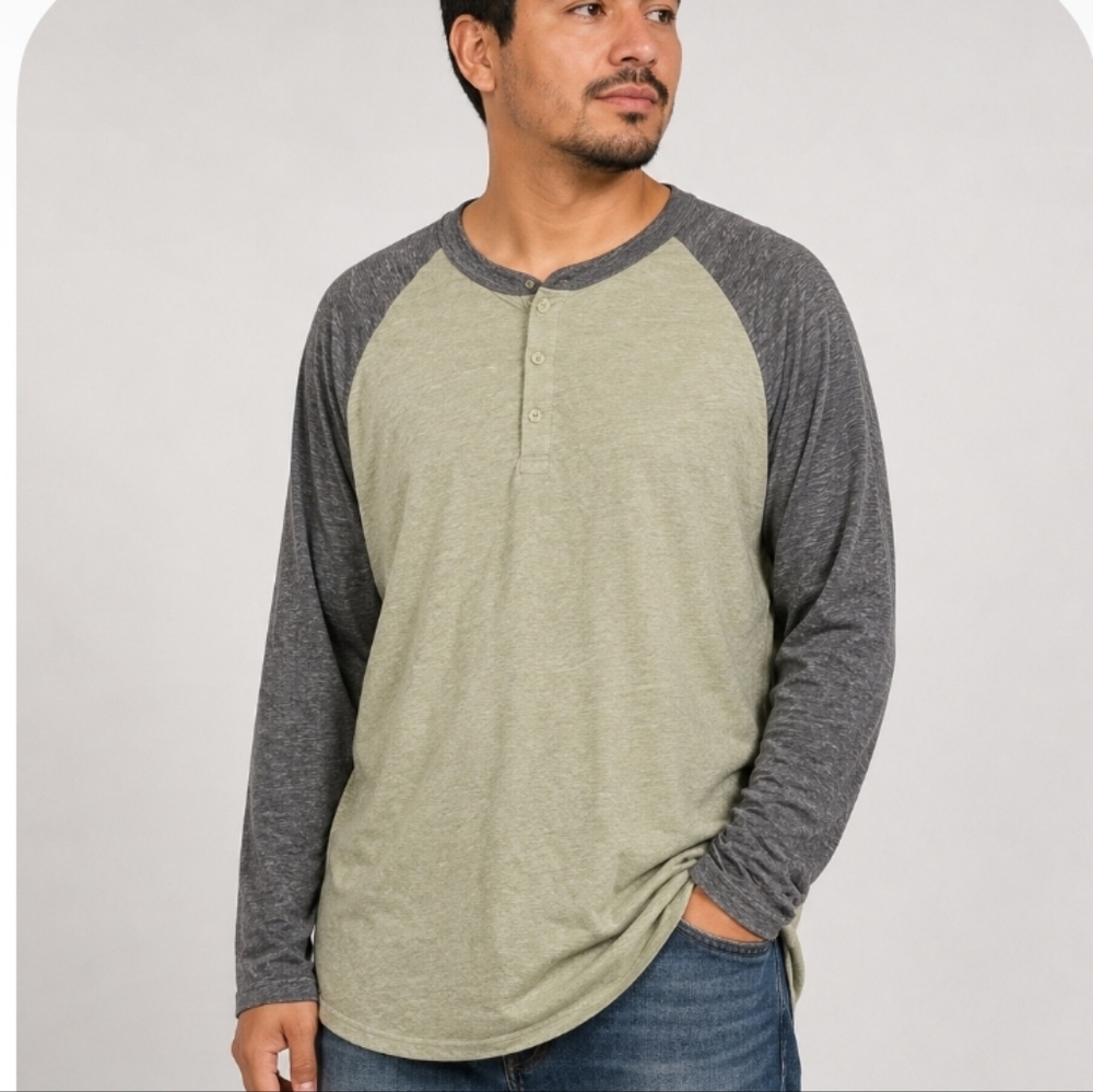 LULAROE Large Men’s Mark Heathered Button Up Shirt